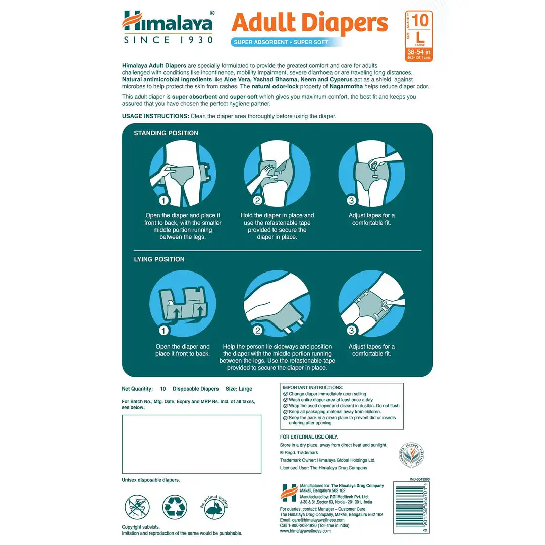 Himalaya Adult Diapers Pack of 10 - Image 3