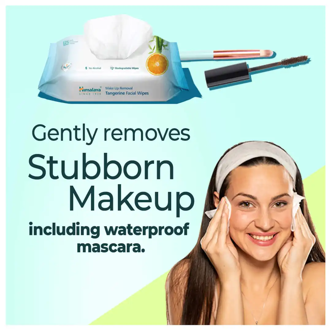 Himalaya Makeup Removal Tangerine Facial Wipes - Image 2