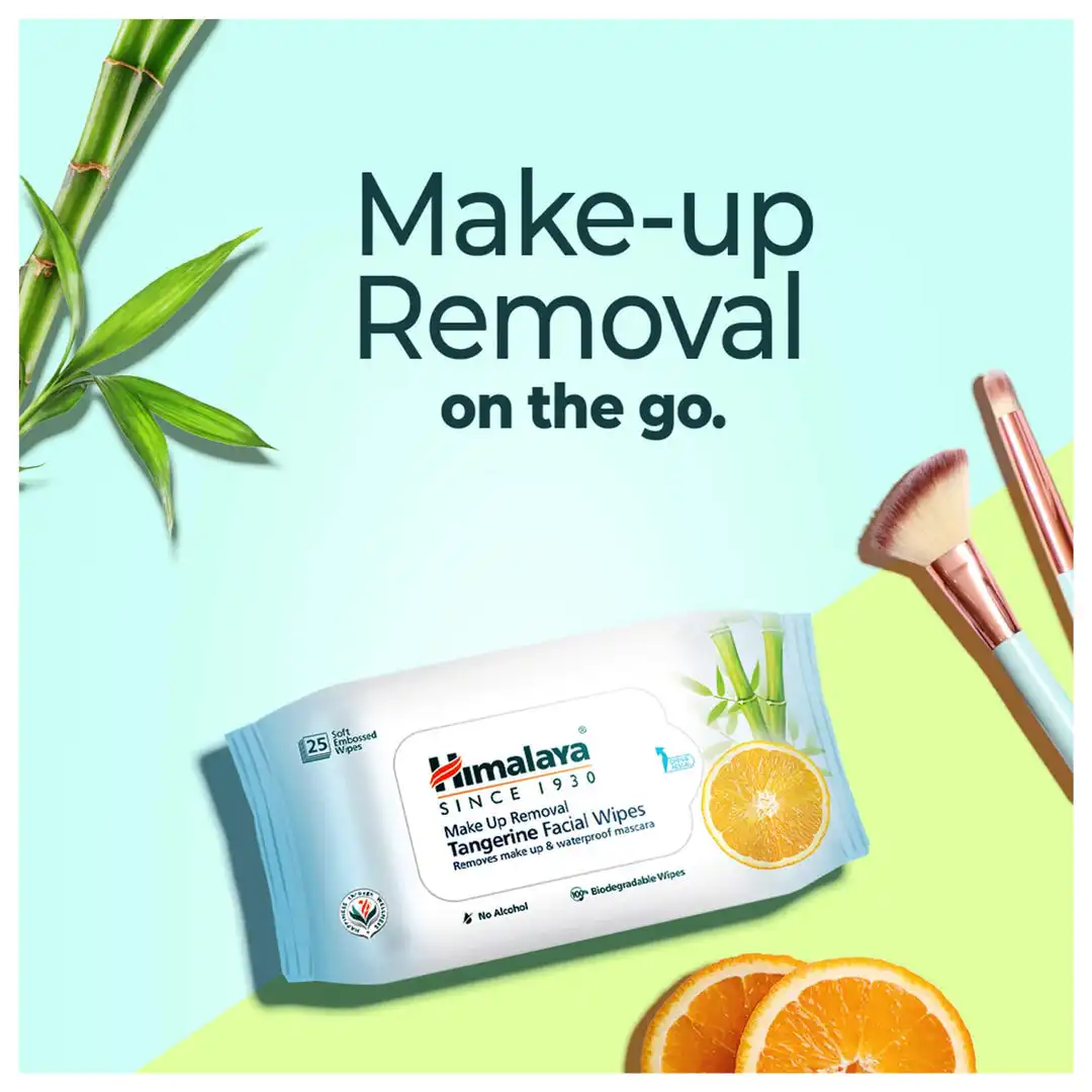 Himalaya Makeup Removal Tangerine Facial Wipes - Image 3