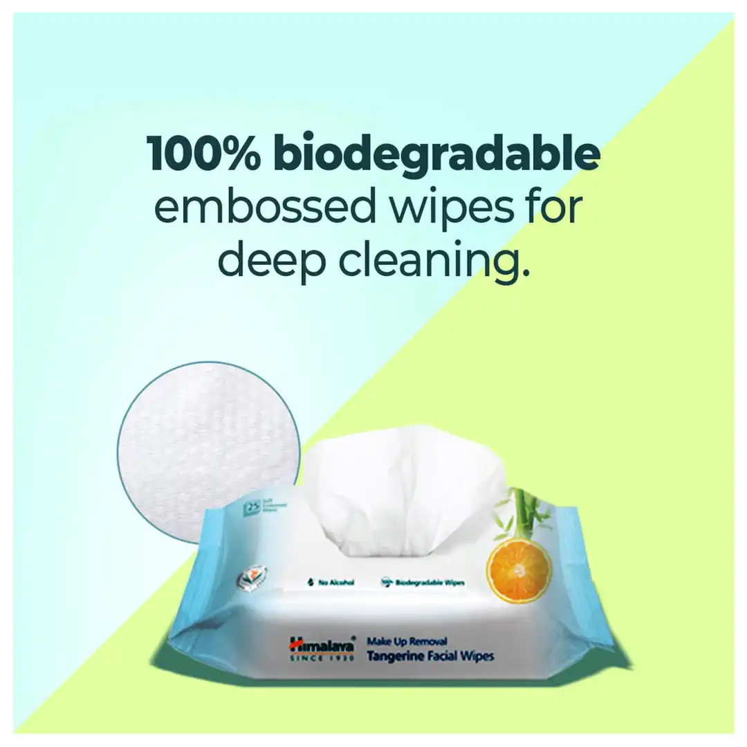 Himalaya Makeup Removal Tangerine Facial Wipes - Image 6