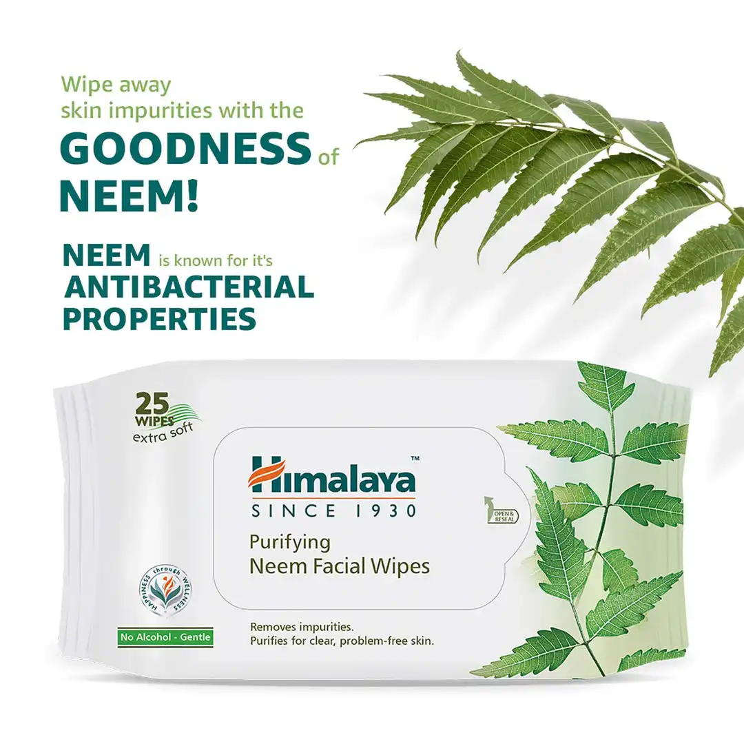 Himalaya Purifying Neem Facial Wipes - Image 2