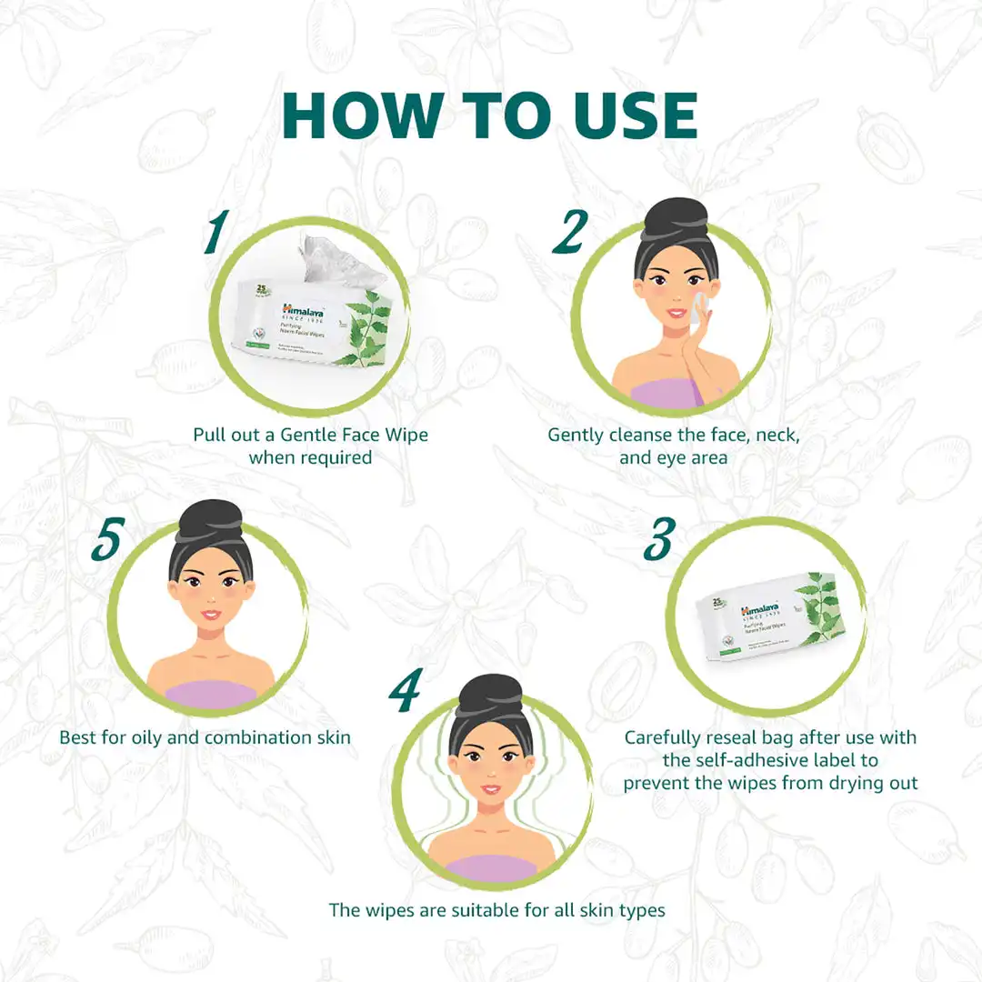 Himalaya Purifying Neem Facial Wipes - Image 4