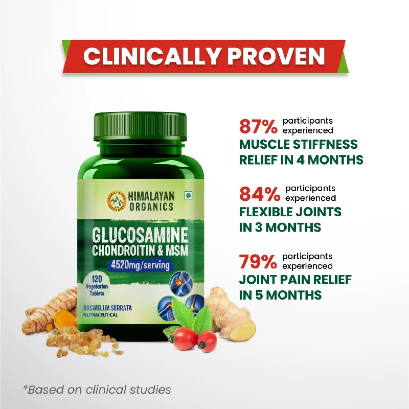 Himalayan Organics Glucosamine Chondroitin & MSM Vegetarian Tablets - Image 3