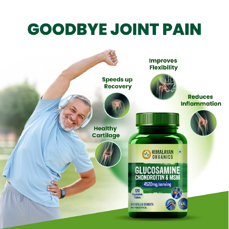 Himalayan Organics Glucosamine Chondroitin & MSM Vegetarian Tablets - Image 5