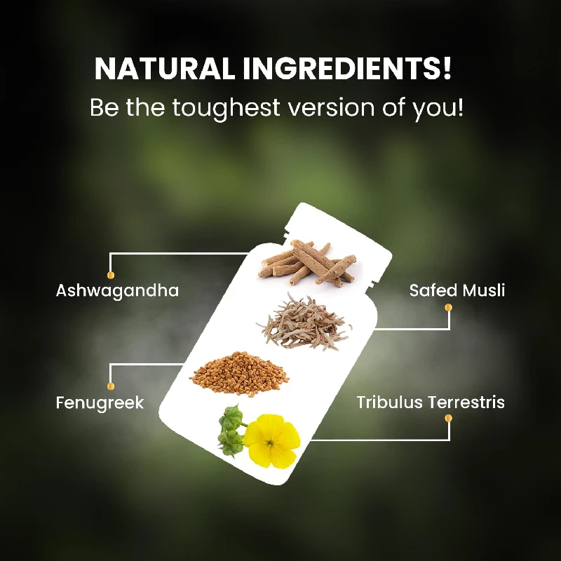 Himalayan Organics Plant Based Testosterone Booster Vegetarian Tablets - Image 7