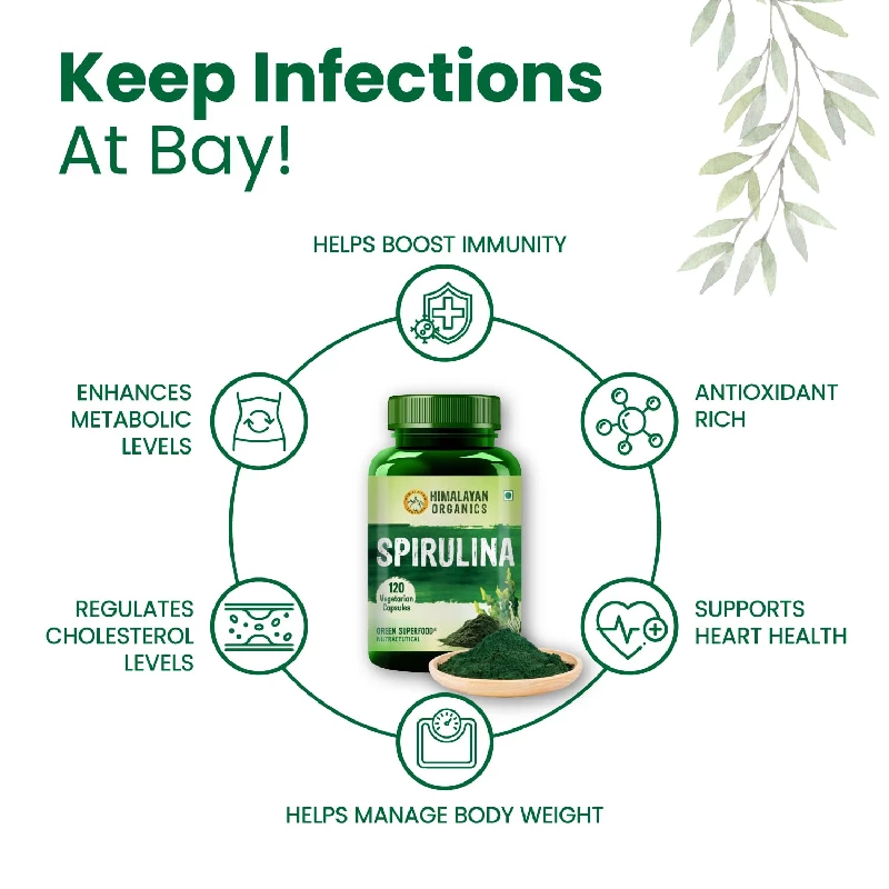 Himalayan Organics Spirulina Vegetarian Capsules - Image 4