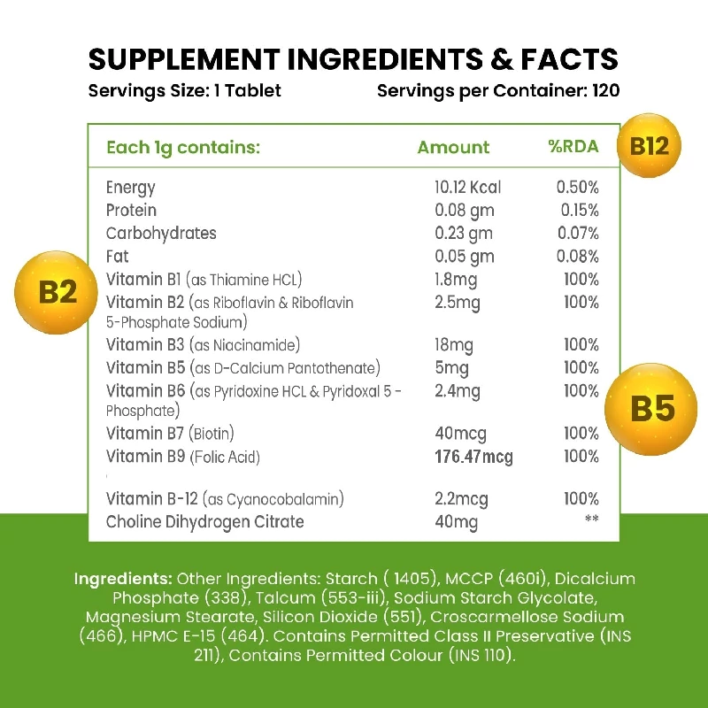 Himalayan Organics Vitamin B Complex Tablets - Image 2