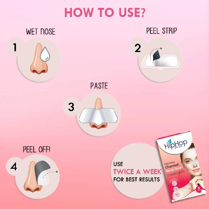 HipHop Skincare Acne Pimple Patch-72 Patches & Cleansing Charcoal Nose Strips - Image 2
