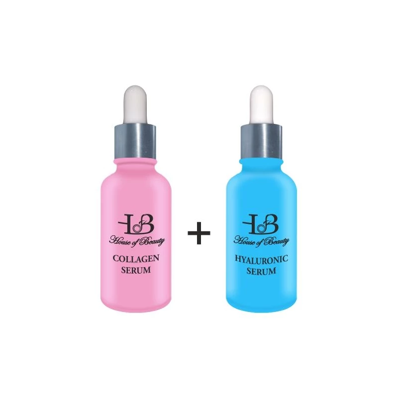 House Of Beauty Am + Pm Pack - Collagen + Hyaluronic Serum House Of Beauty Am + Pm Pack - Collagen + Hyaluronic Serum-Pack Size-30 ml (Each)