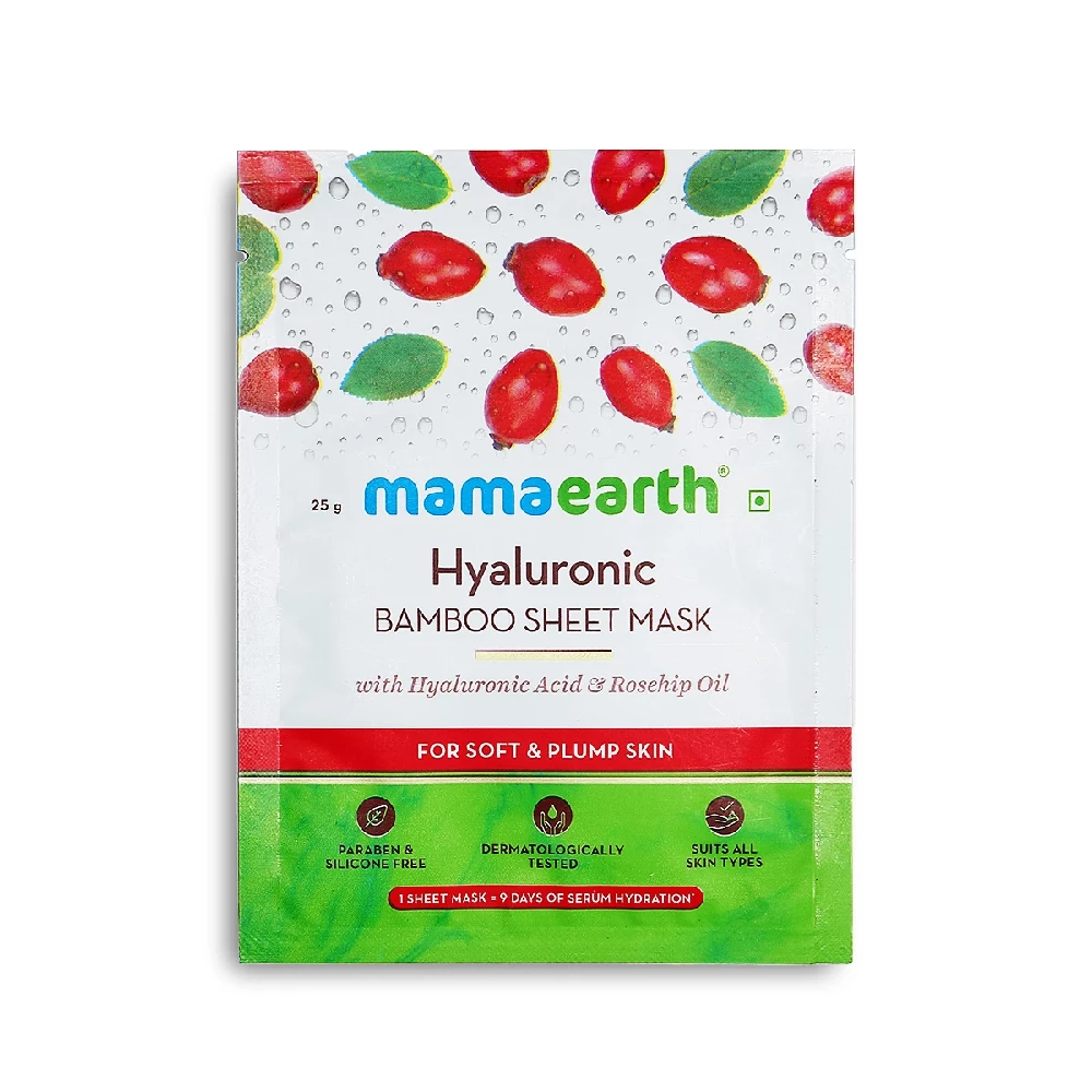 Hyaluronic Bamboo Sheet Mask with Rosehip Oil for Soft and Plump Skin - Image 2