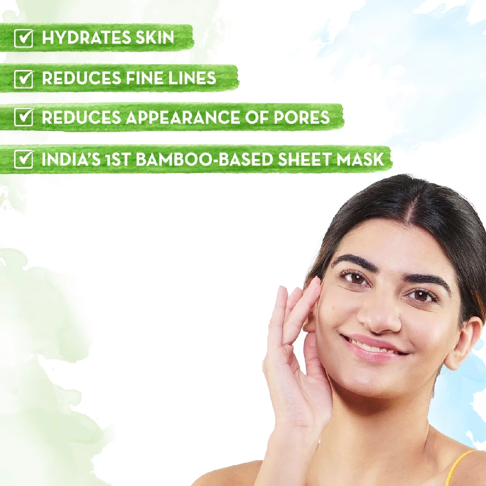Hyaluronic Bamboo Sheet Mask with Rosehip Oil for Soft and Plump Skin - Image 3