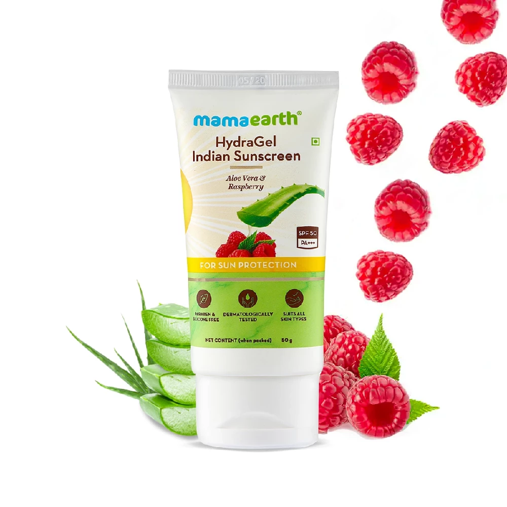 HydraGel Indian Sunscreen with Aloe Vera and Raspberry for Sun Protection - Image 1