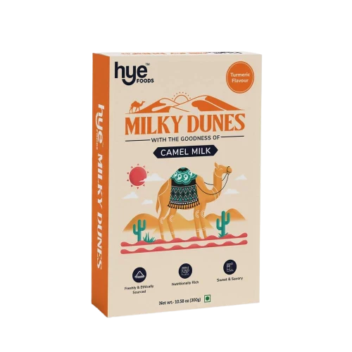 Hye Foods Milky Dunes - Turmeric Flavour Hye Foods Milky Dunes - Turmeric Flavour-Pack Size-300 g