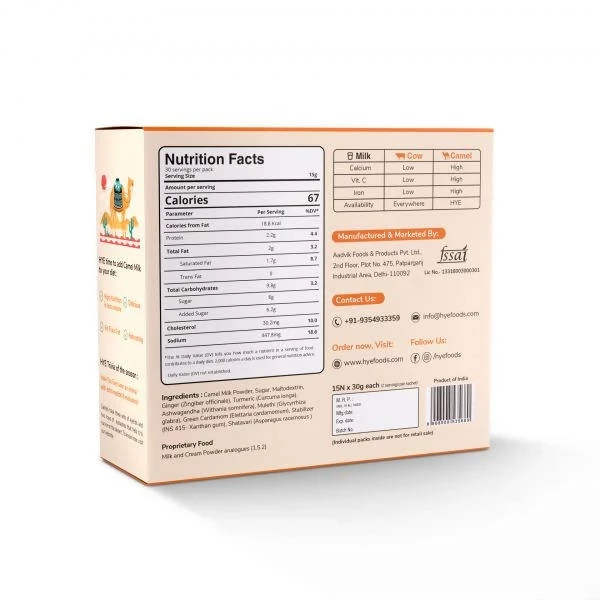 Hye Foods Milky Dunes With The Goodness Of Camel Milk-Turmeric & Ashwagandha Flavour - Image 2