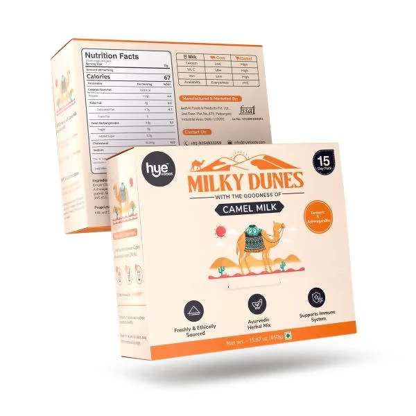 Hye Foods Milky Dunes With The Goodness Of Camel Milk-Turmeric & Ashwagandha Flavour - Image 3