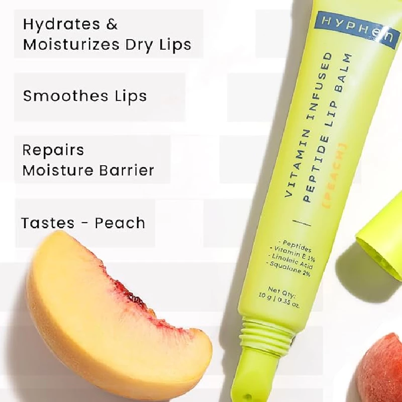 Hyphen-Peach Lip Balm for Dry & Chapped Lips - Image 2