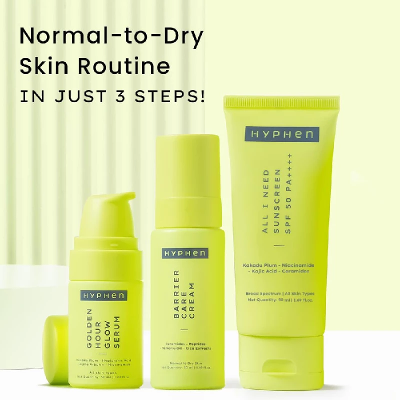 Hyphen Daily Face Care Regime for Normal & Dry Skin 3 Step Facial Kit Routine - Image 2