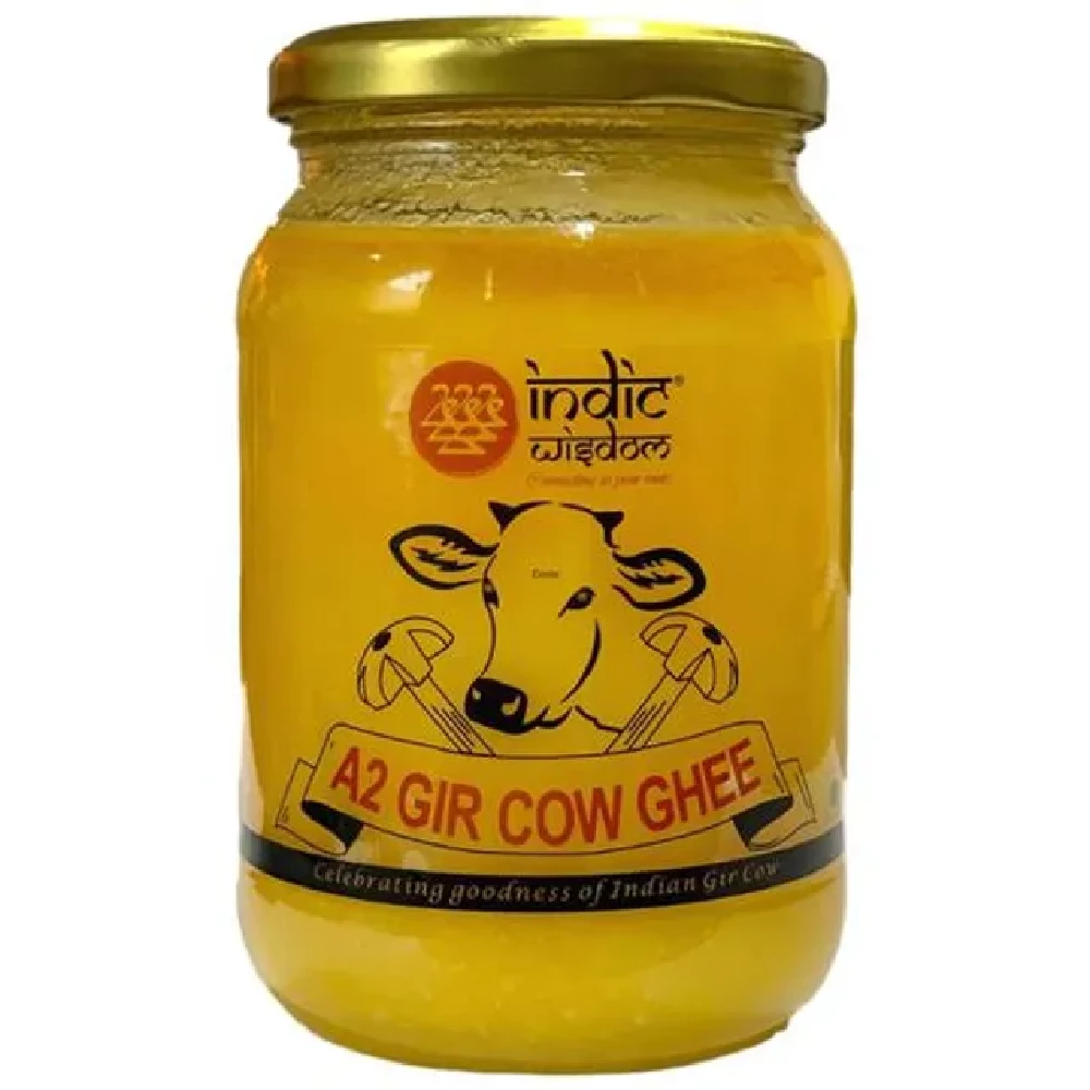 Indic Wisdom A 2 Gir Cow Ghee Hand Churned, Rich In Calcium & Protein, Grainy Texture