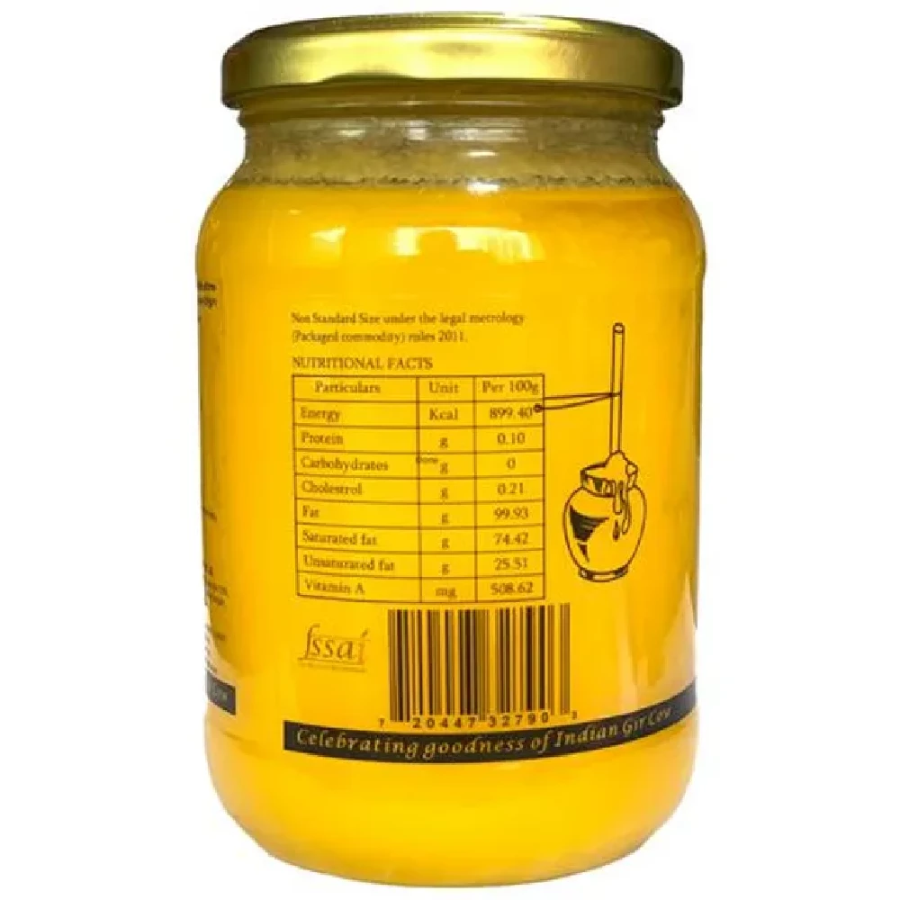 INDIC WISDOM A 2 Gir Cow Ghee - Hand Churned, Rich In Calcium & Protein, Grainy Texture - Image 2