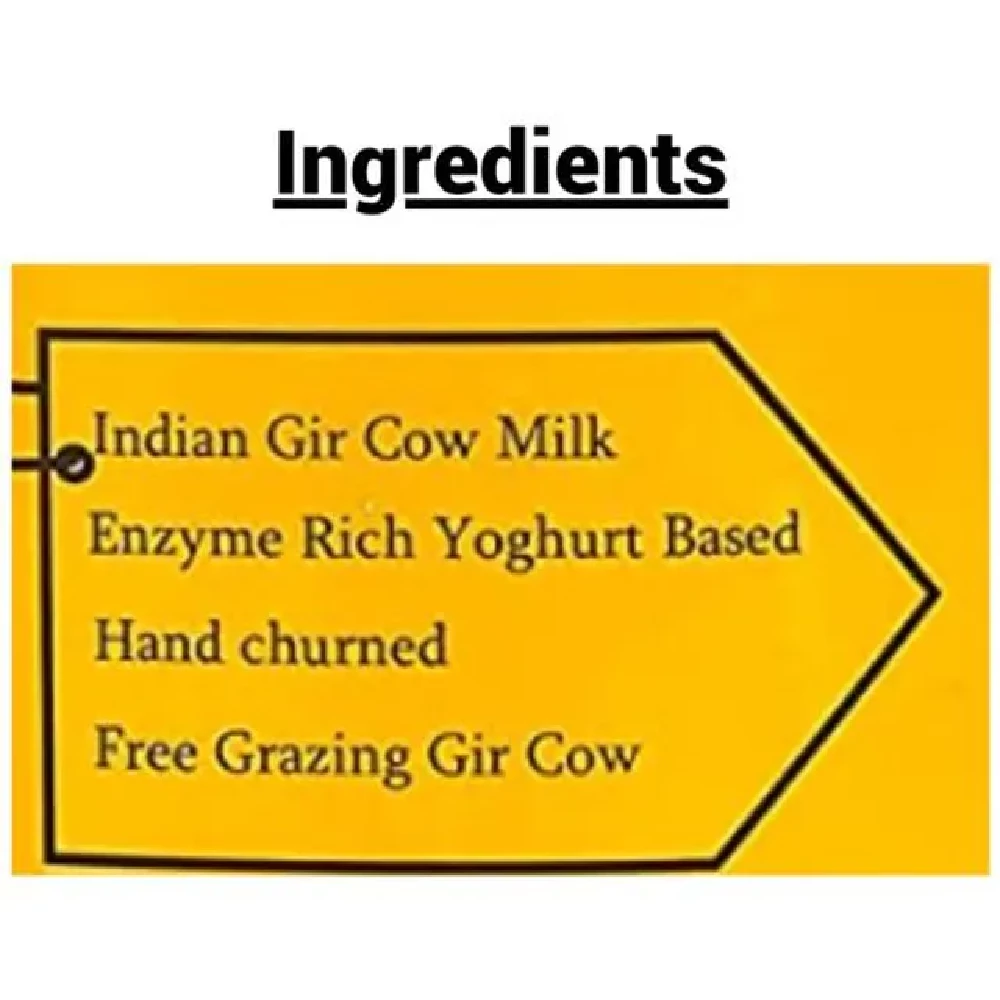 INDIC WISDOM A 2 Gir Cow Ghee - Hand Churned, Rich In Calcium & Protein, Grainy Texture - Image 3