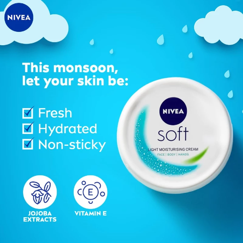NIVEA Soft Light Moisturizer for Face, Hand & Body - Image 4