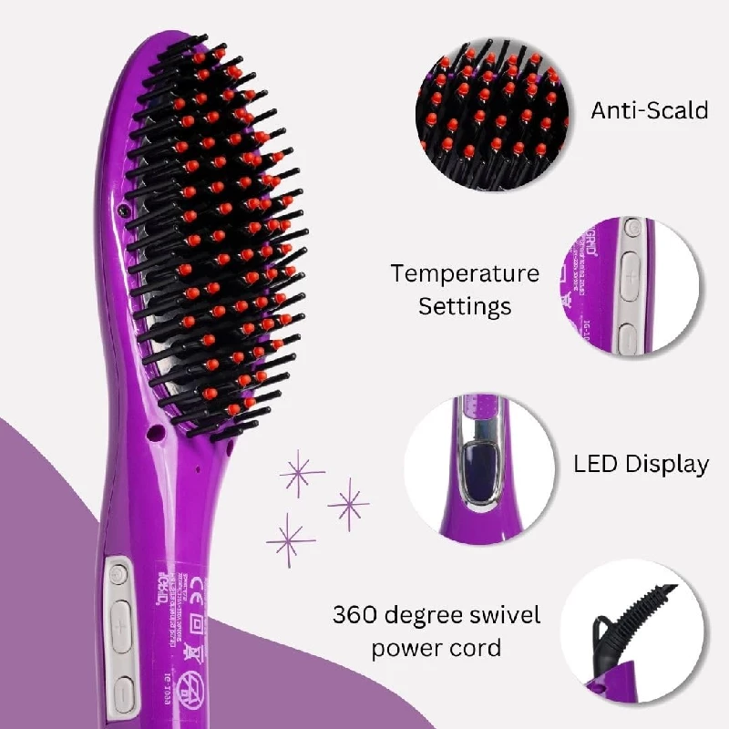 Igrid Ceramic Hair Straightener Brush - Image 3
