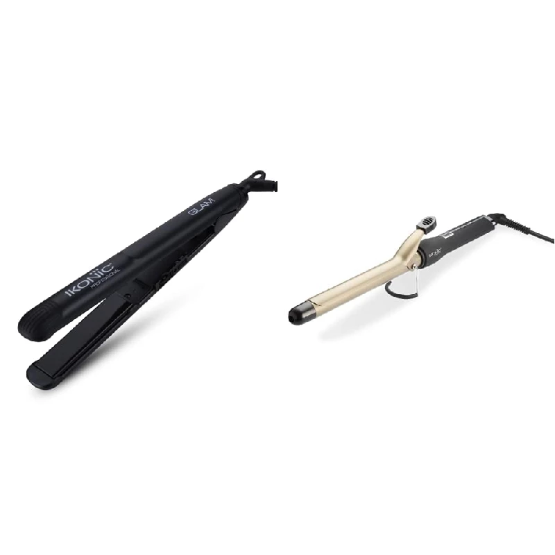 Ikonic Glam Hair Straightener & Ikonic Curling Tong Ikonic Glam Hair Straightener & Ikonic Curling Tong-Pack Size-Combo of 2