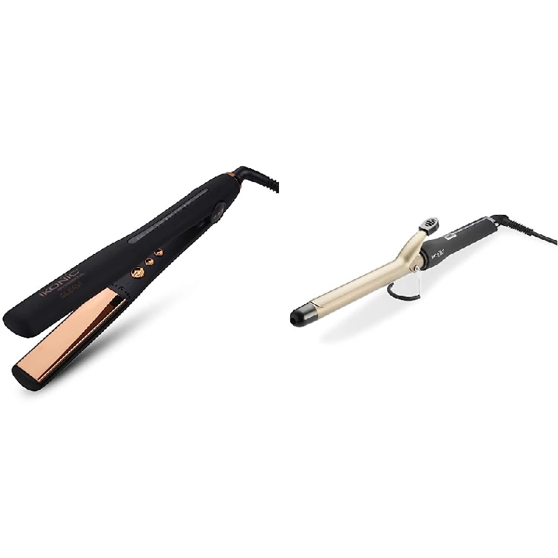 Ikonic Gleam Hair Straightener & Ikonic Curling Tong Ikonic Gleam Hair Straightener & Ikonic Curling Tong-Pack Size-Combo of 2