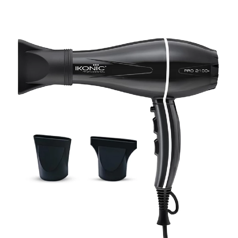 Ikonic Pro 2100+ Hair Dryer With Interchangeable Nozzles Ikonic Pro 2100+ Hair Dryer With Interchangeable Nozzles-Model No-2000 Watts