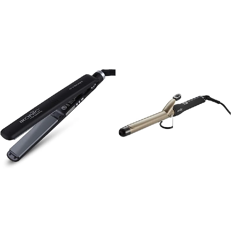 Ikonic Pro Straight Hair Straightener  & Ikonic Curling Tong Ikonic Pro Straight Hair Straightener  & Ikonic Curling Tong-Pack Size-Combo of 2