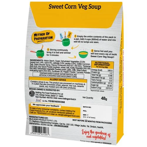 Inchi  Sweet Corn Veg Soup With Real Vegetables - Cook-Up For Any-Time - Image 2