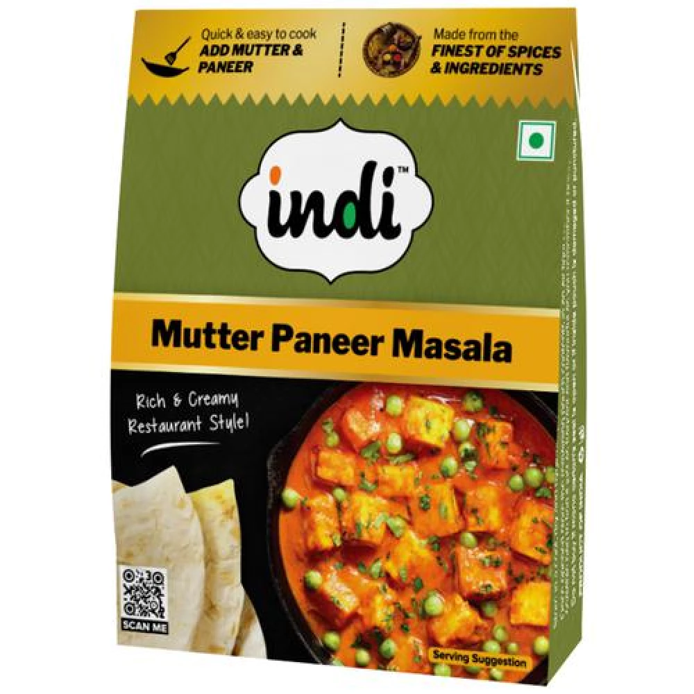 Indi  Mutter Paneer Masala - Rich & Creamy Restaurant Style Indi  Mutter Paneer Masala - Rich & Creamy Restaurant Style--50 g Pouch
