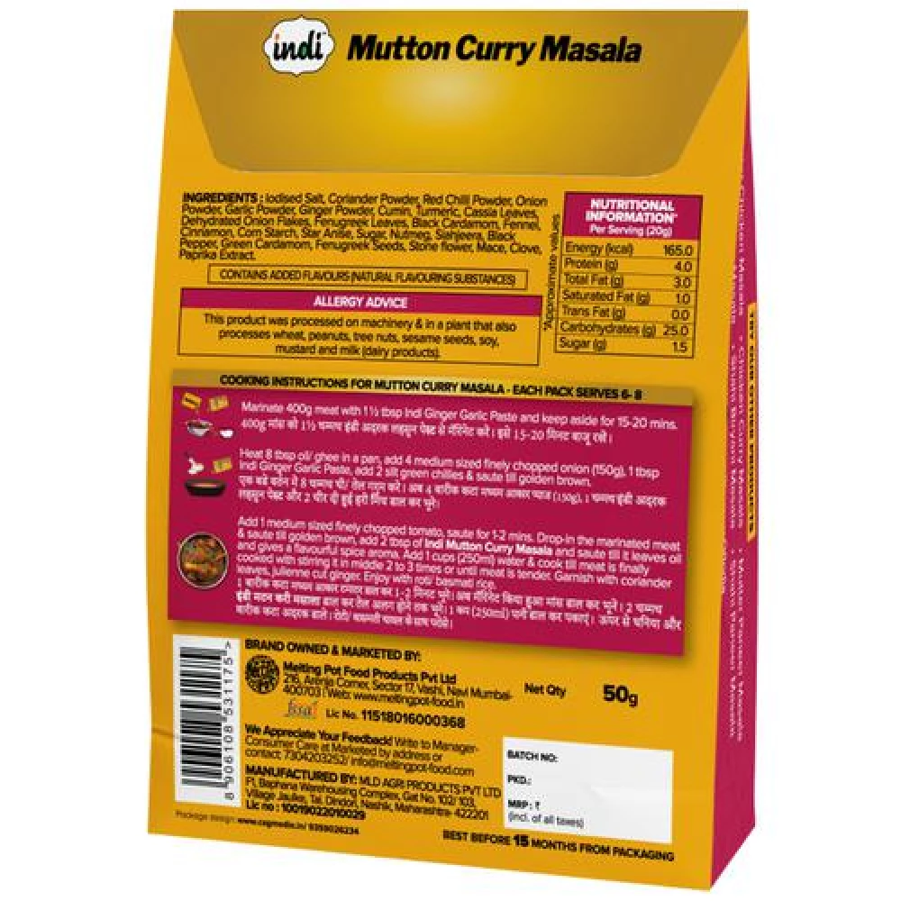 Indi  Mutton Curry Masala - Spicy & Flavourful Restaurant Style - Image 2
