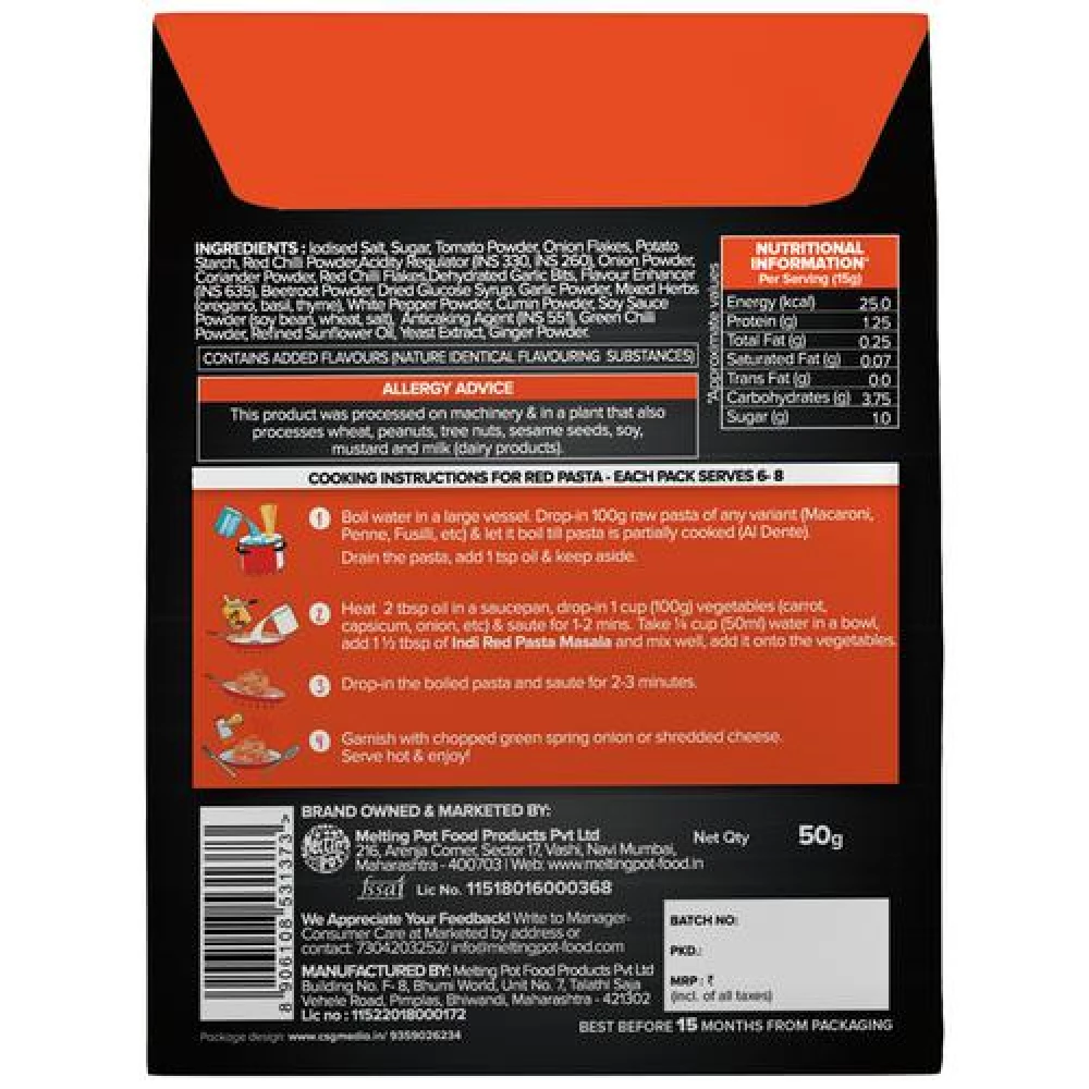Indi  Red Pasta Masala - Authentic Italian Flavour - Image 2