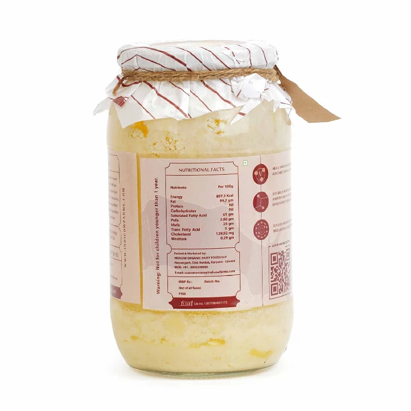 Indicow Organic Dairy Foods Pure Authentic A2 Ghee (Buffalo Ghee, White) - Image 5
