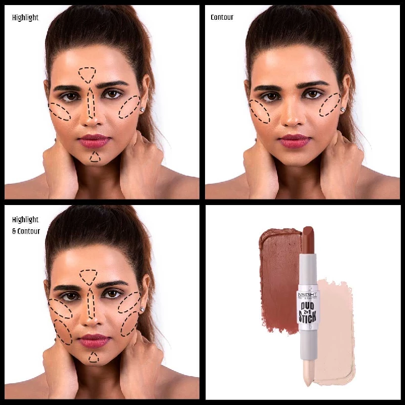 Insight Cosmetics Duo Stick Contour + Highlighter - Image 5