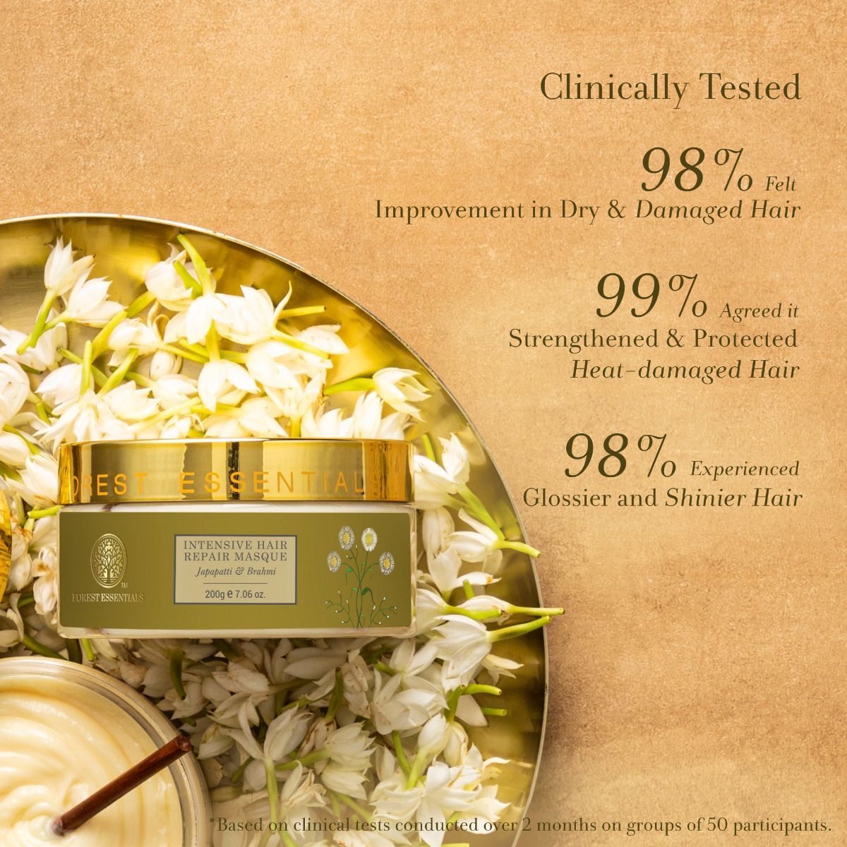 Forest Essentials Intensive Hair Repair Masque Japapatti & Brahmi - Image 9