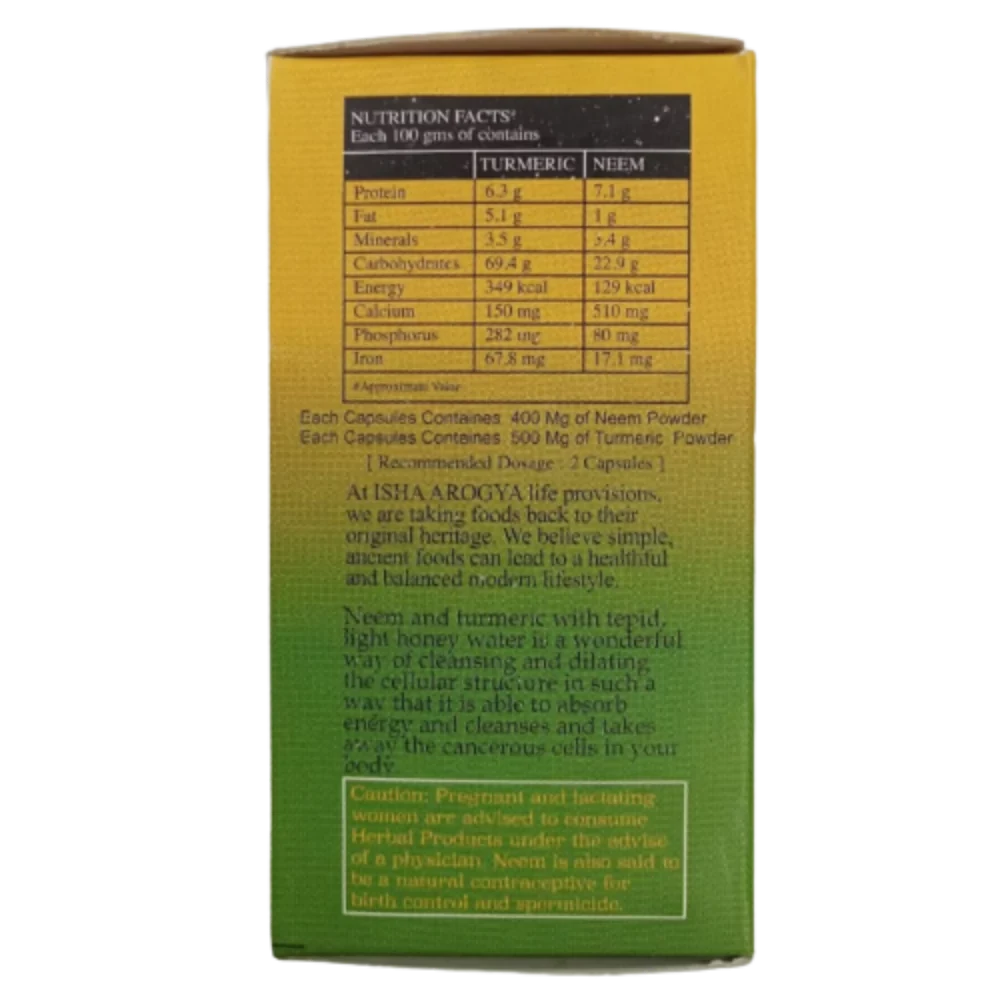 Isha Life Neem and Turmeric Capsules - Image 2
