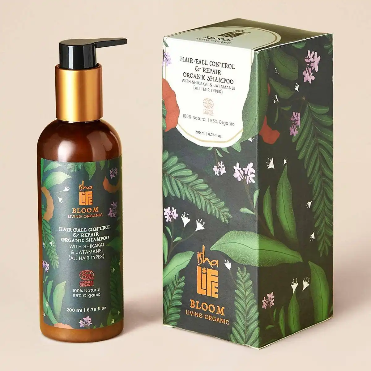 Isha Life Extra Nourishment & Protection Organic Shampoo with Bhringraj & Henna - Image 1