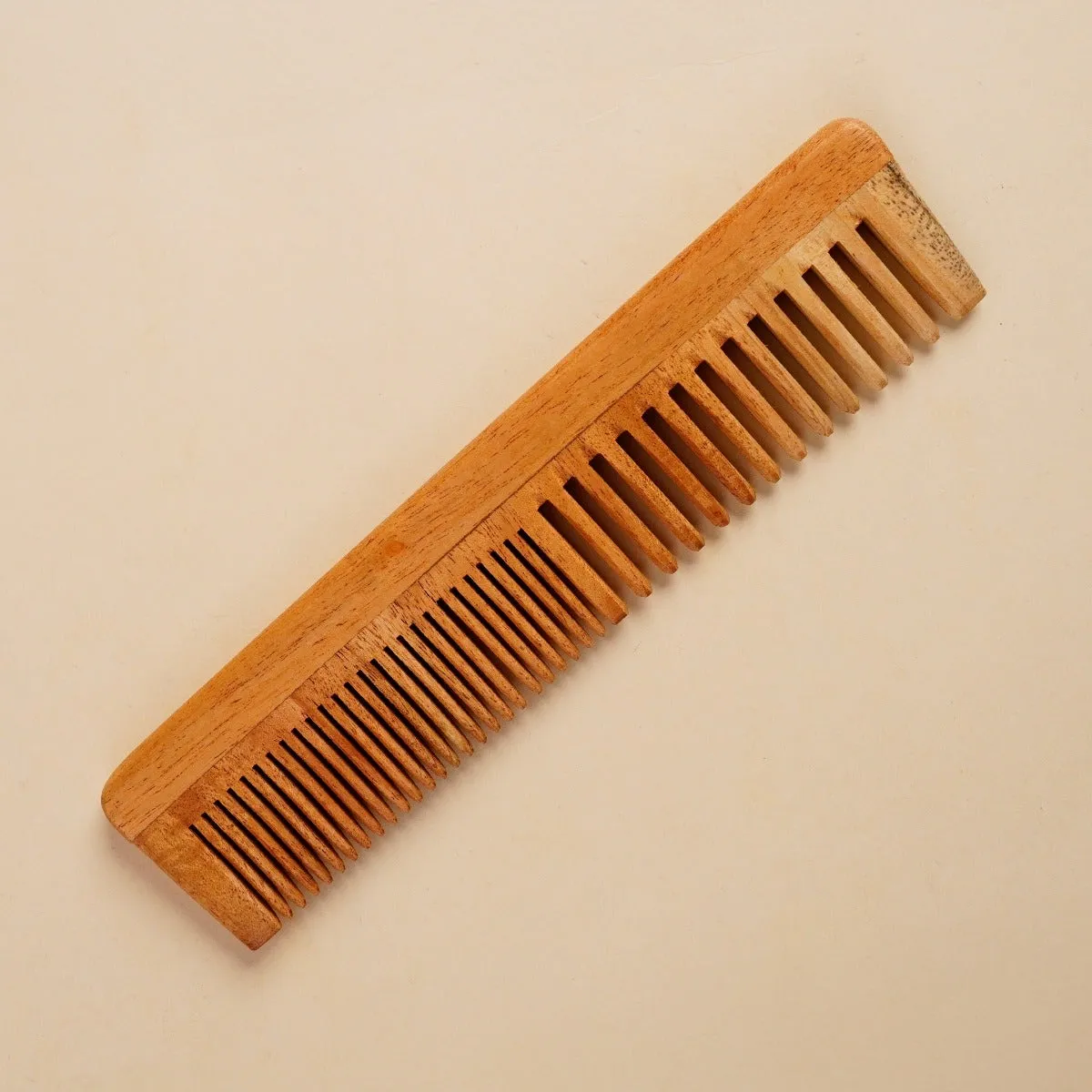 Isha Life Handmade Neem Wood Comb Two in One - Image 2