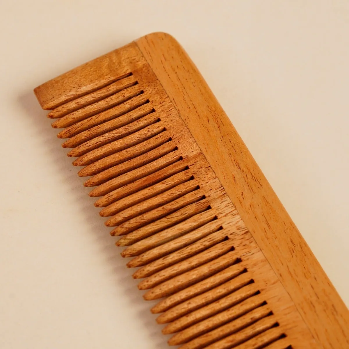 Isha Life Handmade Neem Wood Comb Two in One - Image 3