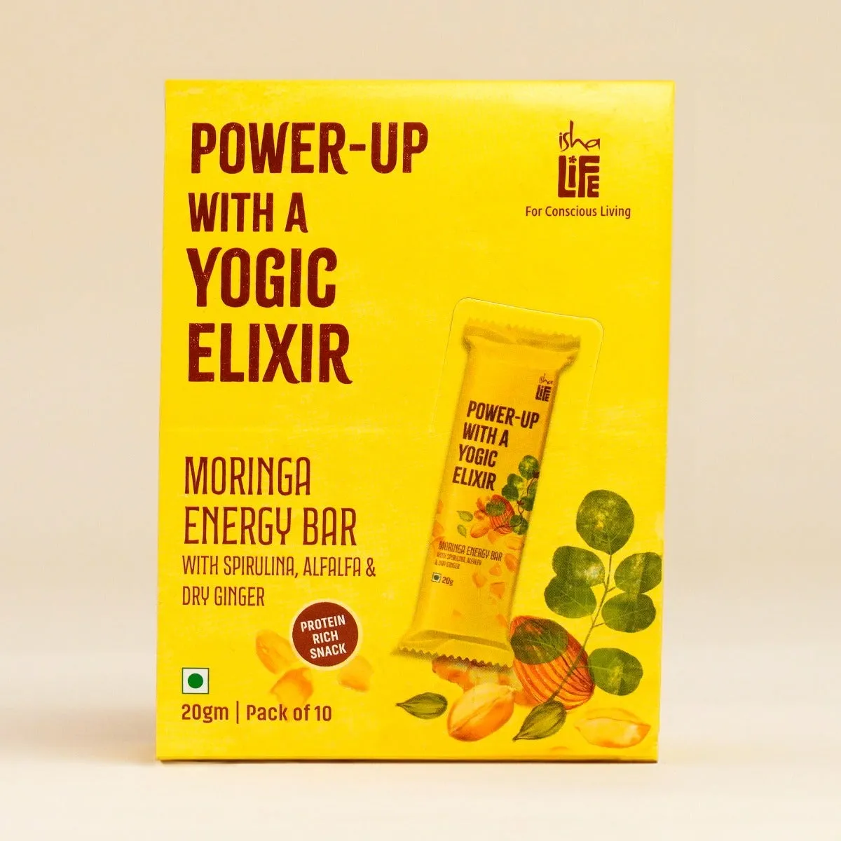 Isha Life Moringa Energy Bar | Natural Superfood Snack | Gluten-Free & Preservative-Free-7