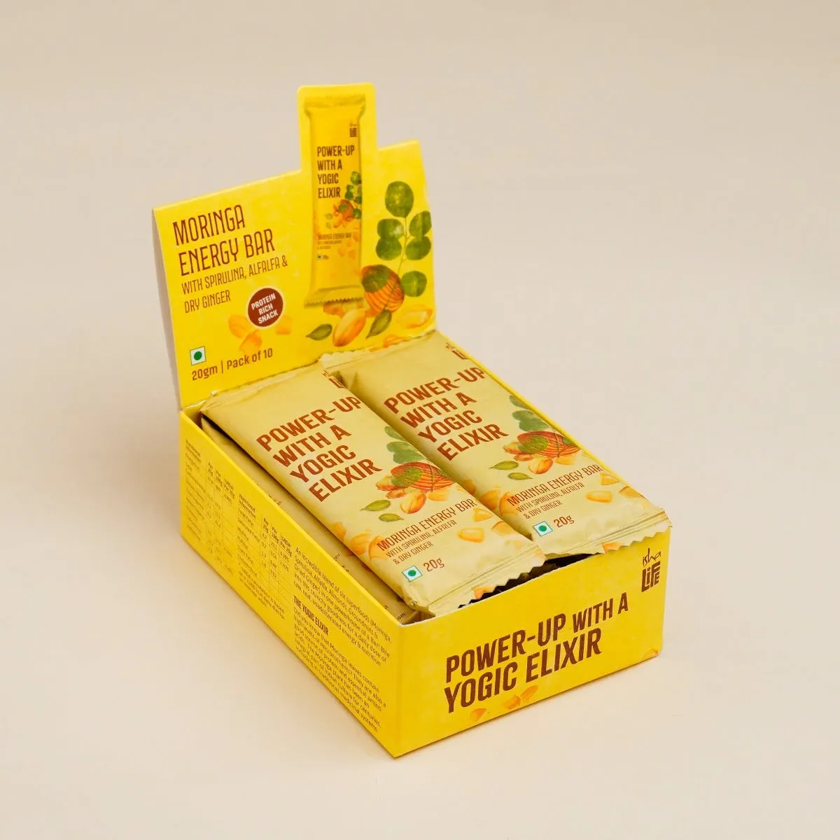 Isha Life Moringa Energy Bar | Natural Superfood Snack | Gluten-Free & Preservative-Free-1