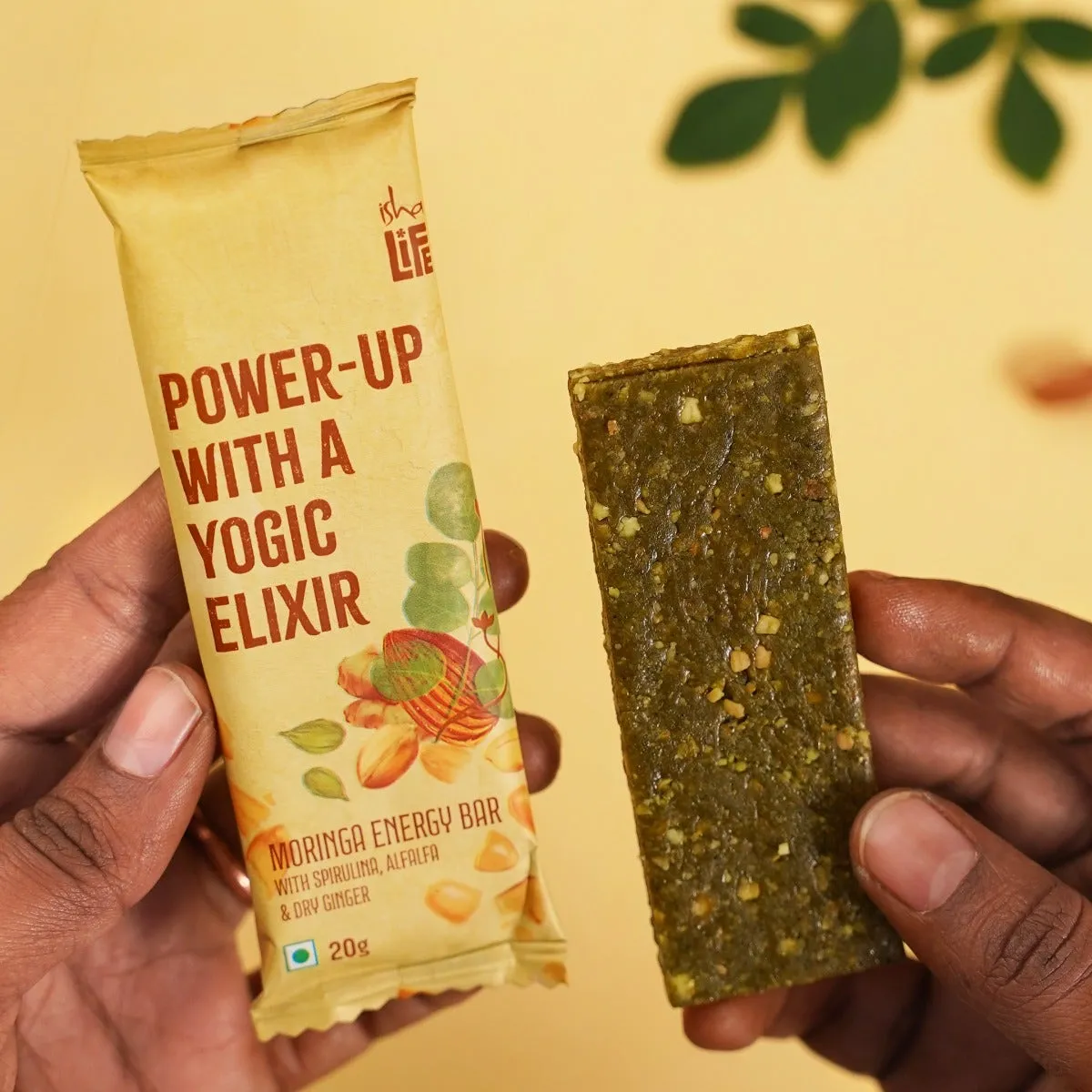 Isha Life Moringa Energy Bar | Natural Superfood Snack | Gluten-Free & Preservative-Free-5