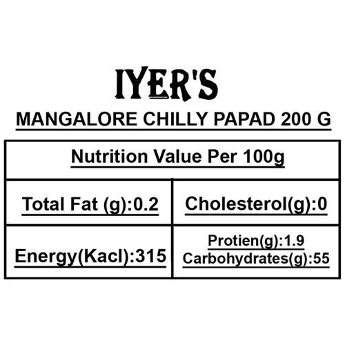 Iyers  Papad - Chilly Mangalore - Image 3