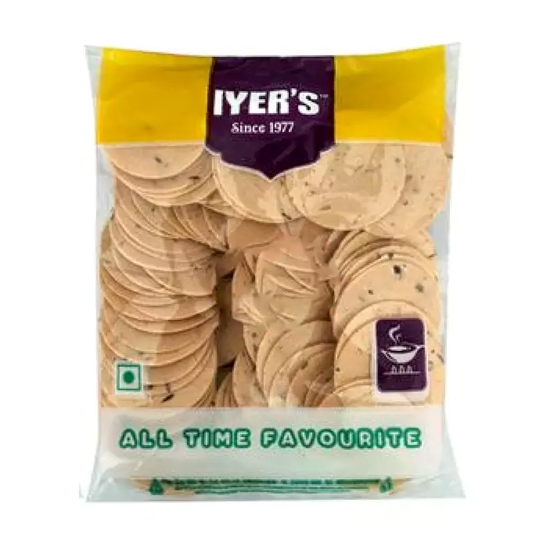 Iyers  Papad - Masala Round Chips Iyers  Papad - Masala Round Chips--120 g Pouch