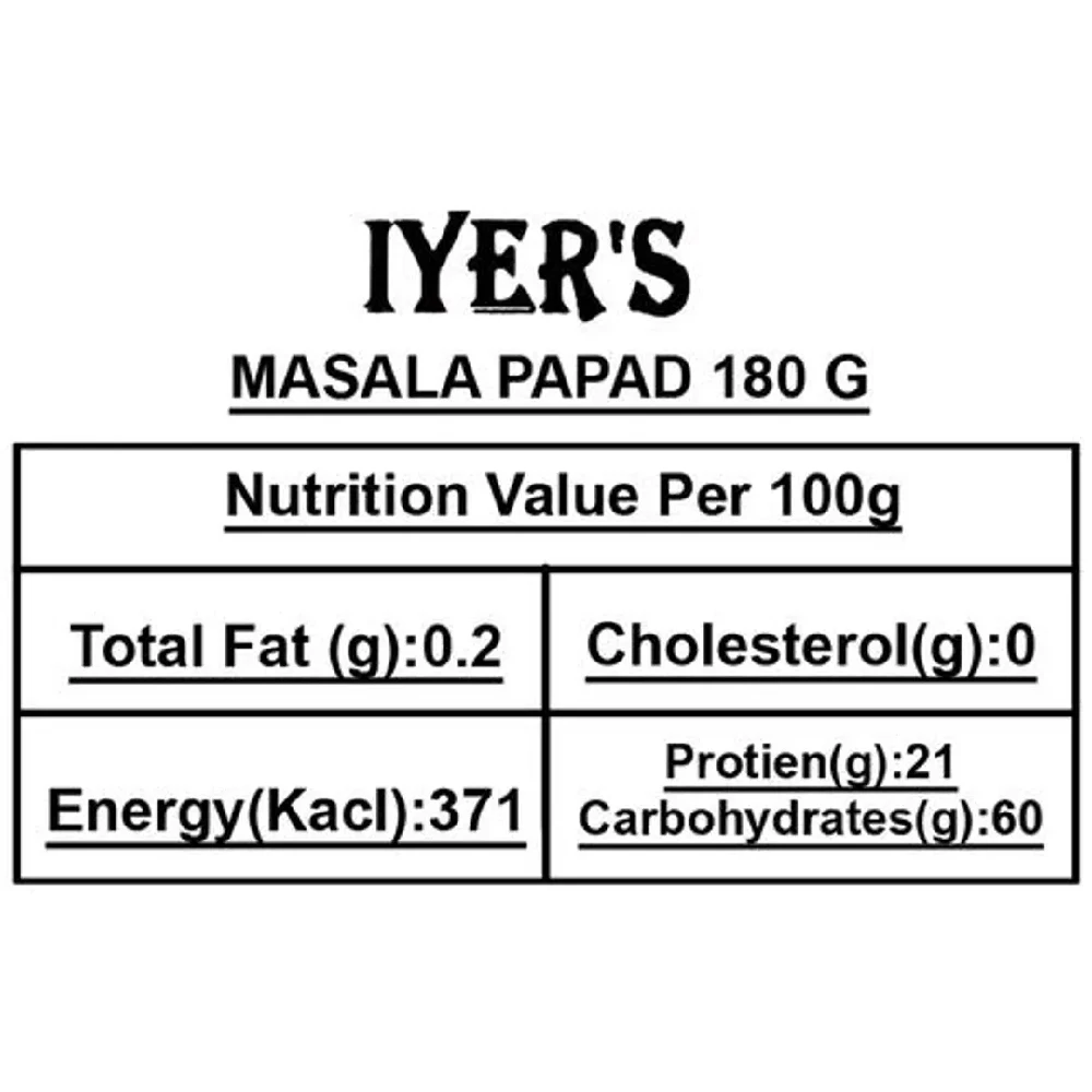 Iyers  Papad - Punjabi Masala - Image 7