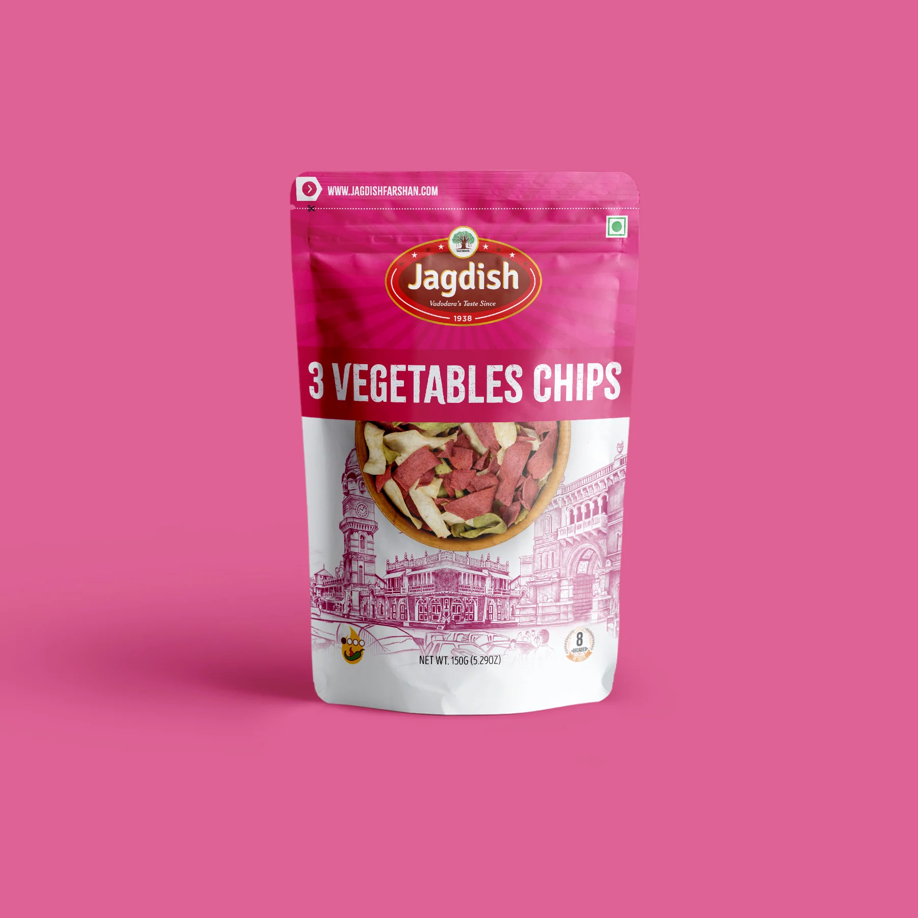 Jagdish Farshan 3 Vegetables Chips Jagdish Farshan 3 Vegetables Chips-Pack Size-150 g