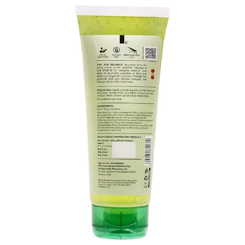 Jiva Ayurveda Aloe Mint Face Wash - Image 2