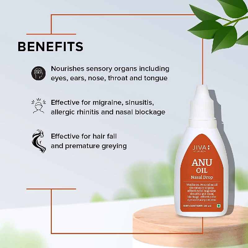 Jiva Ayurveda Anu Oil Nasal Drop 20 ml - Image 2
